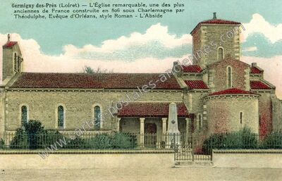 Carte postale ancienne L'Église remarquable, une des plus anciennes de France construite en 806 sous… — Germigny-des-Prés (Loiret)