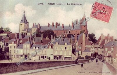 Carte postale ancienne Le Château — Gien (Loiret)