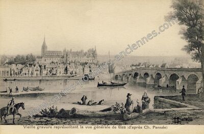Carte postale ancienne Vue générale — Gien (Loiret)