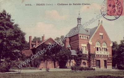 Carte postale ancienne Château de Sainte-Claire — Isdes (Loiret)