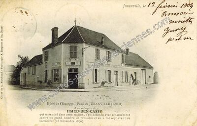 Carte postale ancienne Hôtel de l'Escargot — Juranville (Loiret)