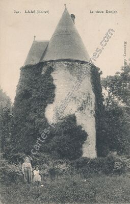 Carte postale ancienne Le vieux Donjon — Laas (Loiret)