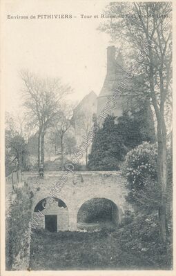 Carte postale ancienne Tour et Ruine du Château de Laas — Laas (Loiret)