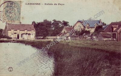 Carte postale ancienne Entrée du Pays — Langesse (Loiret)