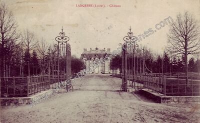 Carte postale ancienne Château — Langesse (Loiret)