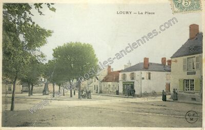 Carte postale ancienne La Place — Loury (Loiret)