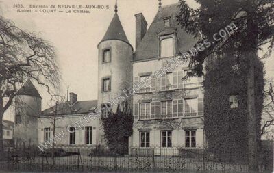 Carte postale ancienne Le Château — Loury (Loiret)