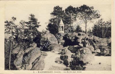 Carte postale ancienne La Roche aux Amis — Malesherbes (Loiret)