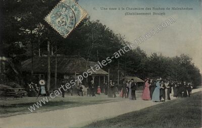 Carte postale ancienne Une noce à la Chaumière des Roches — Malesherbes (Loiret)