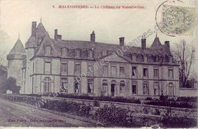 Carte postale ancienne Le Château de Malesherbes — Malesherbes (Loiret)