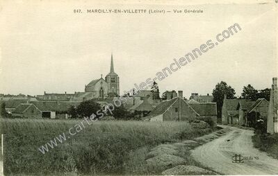 Carte postale ancienne Vue Générale — Marcilly-en-Villette (Loiret)