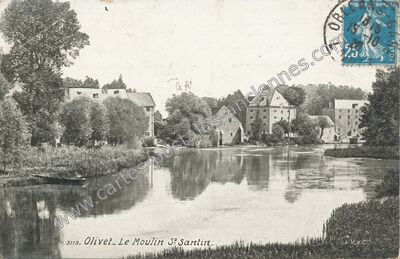 Carte postale ancienne Le Moulin St Santin — Olivet (Loiret)