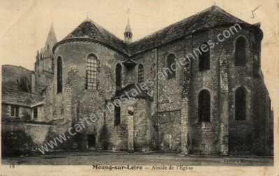 Carte postale ancienne Abside de l'Eglise — Meung-sur-Loire (Loiret)