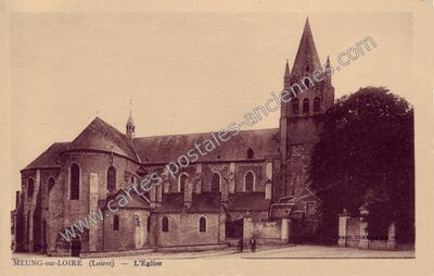 Carte postale ancienne L'Eglise — Meung-sur-Loire (Loiret)