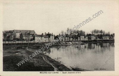 Carte postale ancienne Quai Jeanne-d'Arc — Meung-sur-Loire (Loiret)