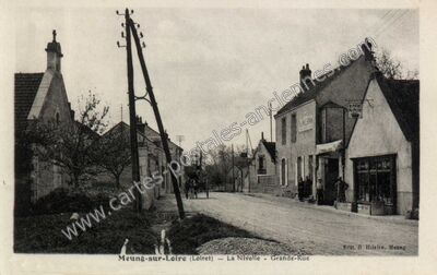 Carte postale ancienne La Nivelle - Grande-Rue — Meung-sur-Loire (Loiret)