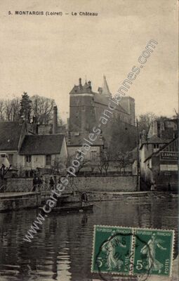 Carte postale ancienne Le Château — Montargis (Loiret)