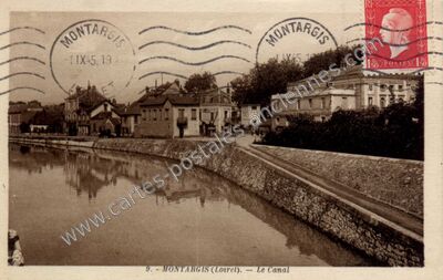 Carte postale ancienne Le Canal — Montargis (Loiret)