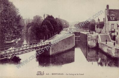 Carte postale ancienne Le Loing et le Canal — Montargis (Loiret)