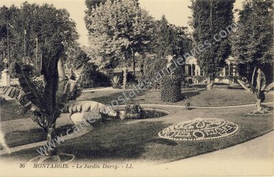 Carte postale ancienne Le Jardin Durzy — Montargis (Loiret)