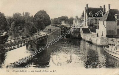 Carte postale ancienne La Grande Écluse — Montargis (Loiret)