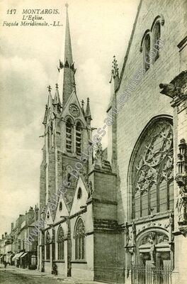 Carte postale ancienne L'Eglise. Façade Méridionale — Montargis (Loiret)