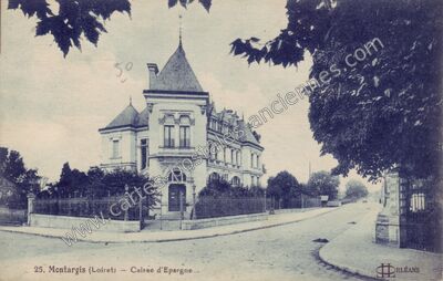 Carte postale ancienne Caisse d'Epargne — Montargis (Loiret)