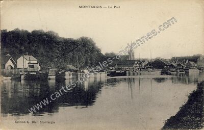 Carte postale ancienne Le Port — Montargis (Loiret)