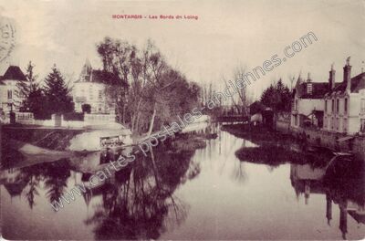 Carte postale ancienne Les Bords du Loing — Montargis (Loiret)