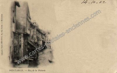 Carte postale ancienne Biez de la Pêcherie — Montargis (Loiret)