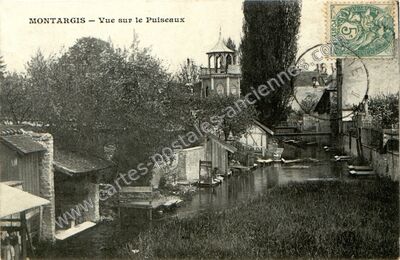Carte postale ancienne Vue sur le Puiseaux — Montargis (Loiret)