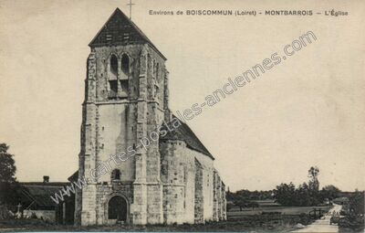 Carte postale ancienne L'Église — Montbarrois (Loiret)
