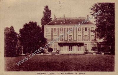 Carte postale ancienne Le Château de Toury — Nargis (Loiret)