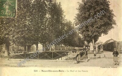 Carte postale ancienne Le Mail et les Fossés — Neuville-aux-Bois (Loiret)