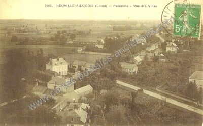 Carte postale ancienne Panorama - Vue des Villas — Neuville-aux-Bois (Loiret)
