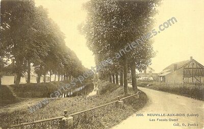 Carte postale ancienne Les Fossés Ouest — Neuville-aux-Bois (Loiret)