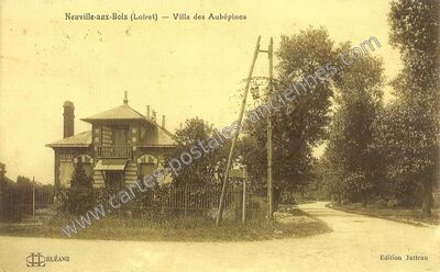 Carte postale ancienne Villa des Aubépines — Neuville-aux-Bois (Loiret)