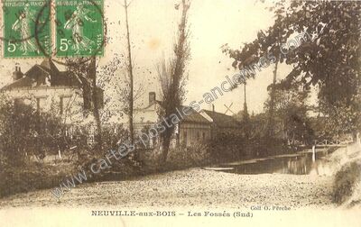 Carte postale ancienne Les Fossés (Sud) — Neuville-aux-Bois (Loiret)