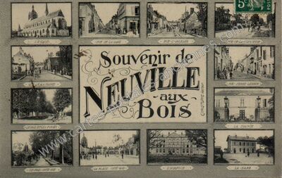 Carte postale ancienne Souvenir de Neuville aux Bois — Neuville-aux-Bois (Loiret)