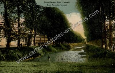 Carte postale ancienne Les Fossés, Ouest — Neuville-aux-Bois (Loiret)