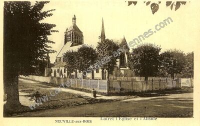 Carte postale ancienne L'Eglise et l'Abside — Neuville-aux-Bois (Loiret)