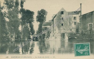 Carte postale ancienne Les bords du Loiret — Olivet (Loiret)