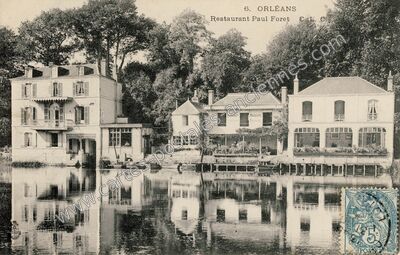 Carte postale ancienne Restaurant Paul Foret — Olivet (Loiret)