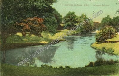 Carte postale ancienne La Source du Loiret — Olivet (Loiret)