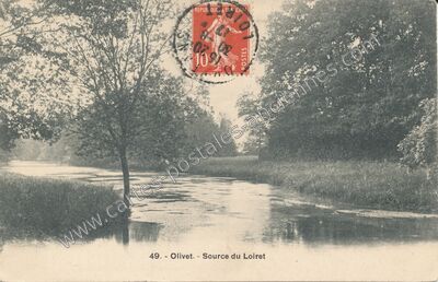 Carte postale ancienne Source du Loiret — Olivet (Loiret)