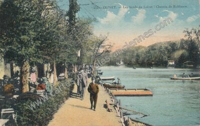 Carte postale ancienne Les bords du Loiret - Chemin de Robinson — Olivet (Loiret)