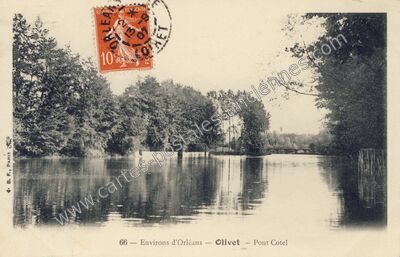 Carte postale ancienne Environs d'Orléans - Pont Cotel — Olivet (Loiret)