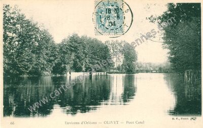 Carte postale ancienne Environs d'Orléans — Pont Cotel — Olivet (Loiret)
