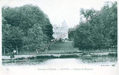 Carte postale ancienne Château de Beauvoir — Olivet (Loiret)