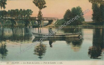 Carte postale ancienne Les Bords du Loiret. — Pont de Lorette — Olivet (Loiret)